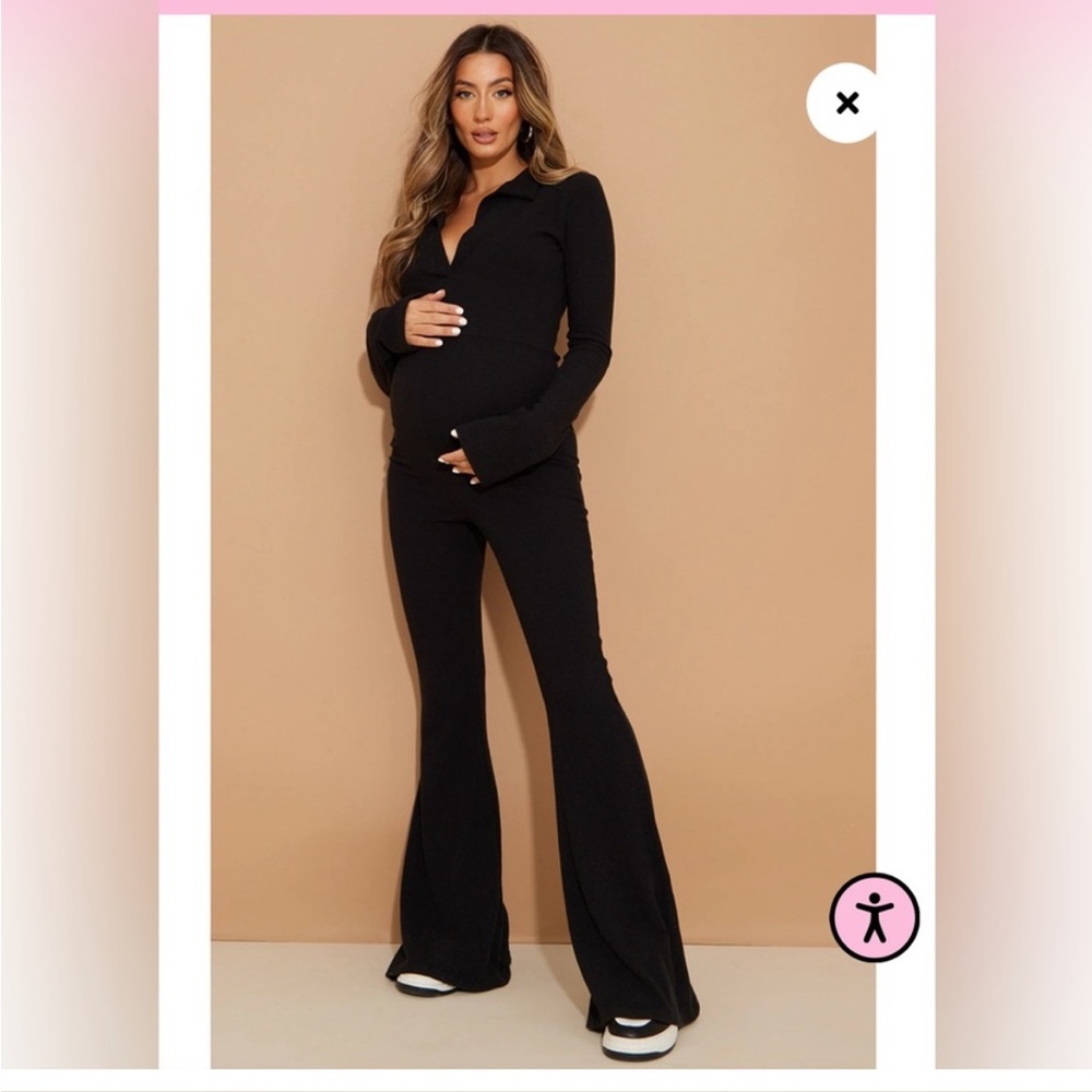 PrettyLittleThing ribbed flare bodysuit